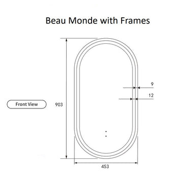 Aulic | Beau Monde Touchless LED Mirror with Matte White Frame