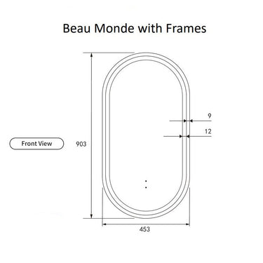 Aulic | Beau Monde Touchless LED Mirror with Brushed Nickel Frame