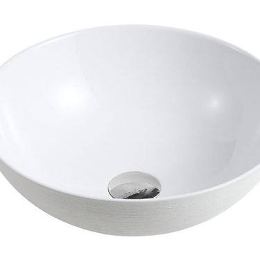 Chur | Counter Top Circular High Gloss White Basin