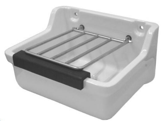 Wall Mounted Cleaners Sink with Grate