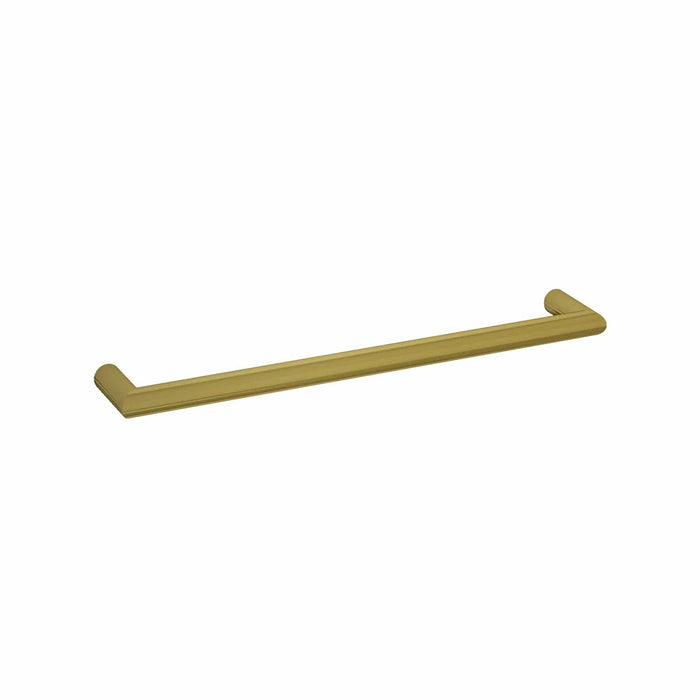 Thermo | Brushed Gold Round Single Bar Heated Towel Rail | W632xH32xD100mm
