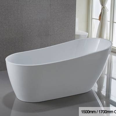 Coco | 1700 MM Acrylic Free Standing Bath Tub Back to Wall Bathroom Inc Waste