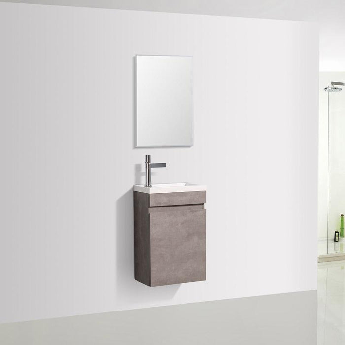 Piccolo 400 Grey Ash Wall Hung Vanity By Indulge® - Acqua Bathrooms