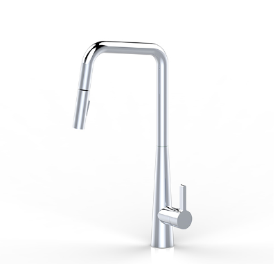 Chrome  | Pull-Out Curved Kitchen Mixer