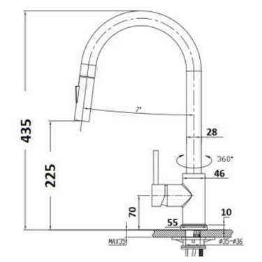 Brushed Nickel | Pull-out Kitchen Mixer