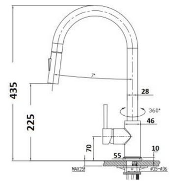 Gun Metal | Pull-Out Kitchen Mixer