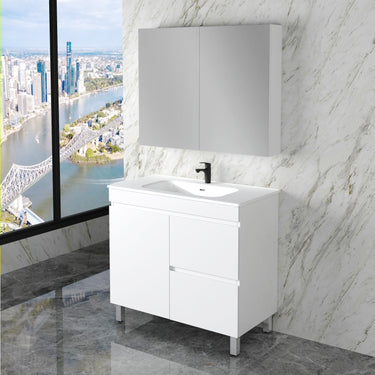 Less | 900mm Vanity Gloss White