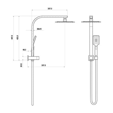 Liberty | Chrome Twin Shower