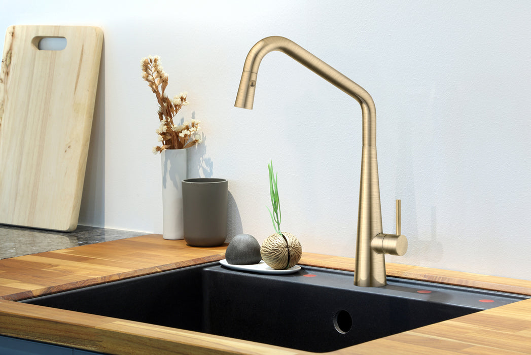Linsol - Elias Pull Down Sink Mixer Oiled Bronze