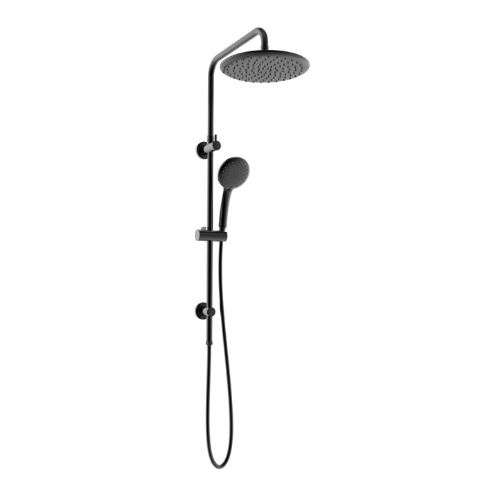 Loui | Gun Metal Twin Shower with Rail