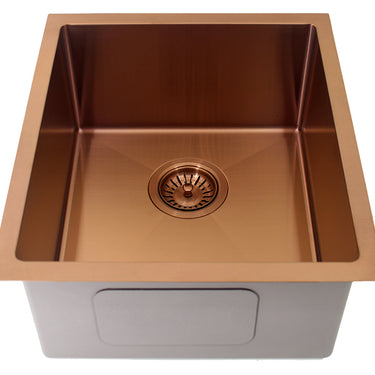 Handmade | Copper Single Bowl Round Corner Sink 440 X 380 X 200 X 1.2mm