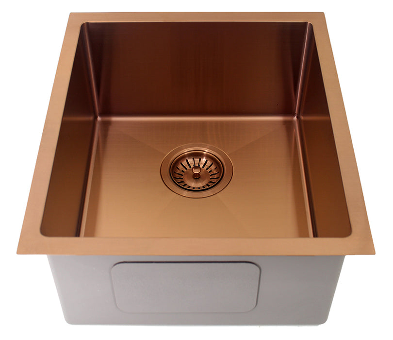 Handmade | Copper Single Bowl Round Corner Sink 440 X 380 X 200 X 1.2mm
