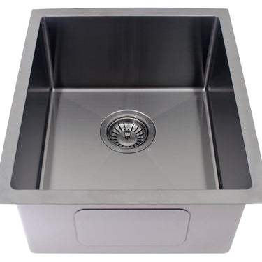 Handmade| Gun Metal Single Bowl Round Corner Sink 440 X 380 X 200 X 1.2mm