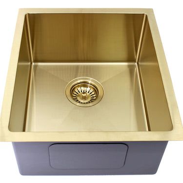 Handmade| Gold  Single Bowl Round Corner Sink 440 X 380 X 200 X 1.2mm