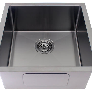 Handmade | Gun Metal Single Bowl Round Corner Sink 450 X 450 X 200 X 1.2mm