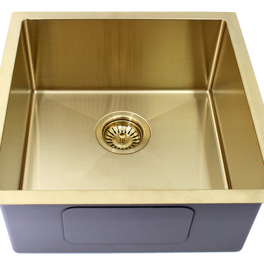 Handmade| Gold Single Bowl Round Corner Sink 450 X 450 X 200 X 1.2mm