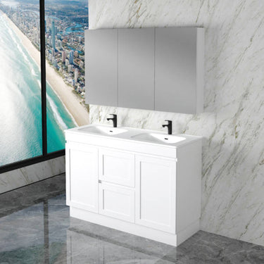 Miami | 1200mm Vanity Matte White Double Bowl