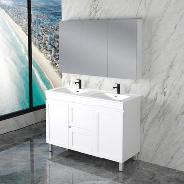 Miami | 1200mm Vanity Matte White Double Bowl