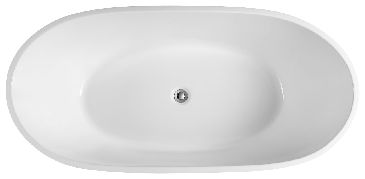Noah | 1400 Gloss White Designer Freestanding Bath Tub Inc Waste
