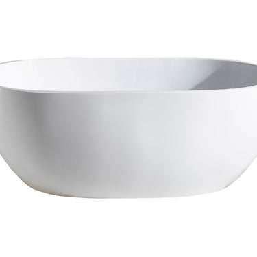 Olivia| 1530 Gloss White Designer Freestanding Bath Tub Inc Waste