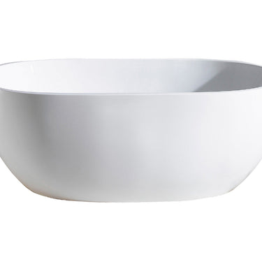 Olivia| 1400 Gloss White Designer Freestanding Bath Tub Inc Waste