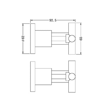 Nero | X Plus Brushed Gold Wall Top Set Assembly