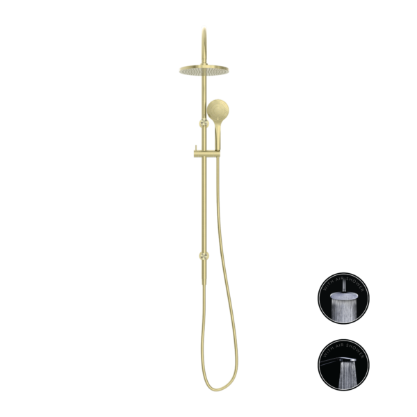 Opal | Brushed Gold Twin Shower Set With Air Shower