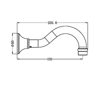 York | Chrome Basin/Bath Spout Only