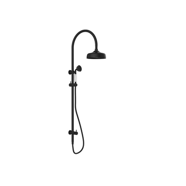 York | Black Twin Shower With Metal Hand Shower