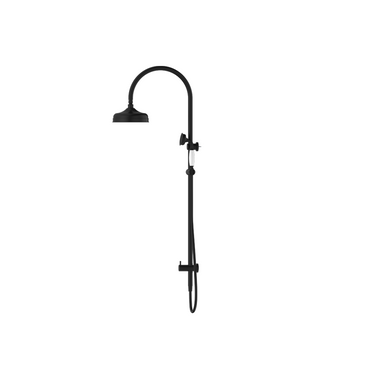 York | Black Twin Shower With Metal Hand Shower