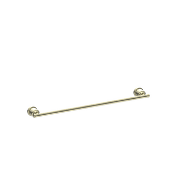 York | Aged Brass Single Towel Rail 600mm