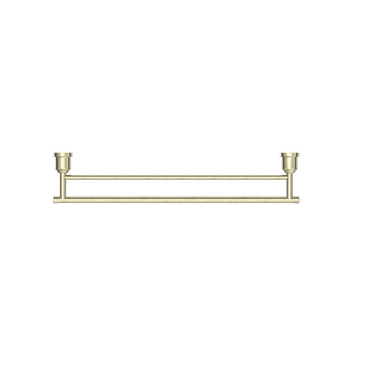 York | Aged Brass Double Towel Rail 600mm