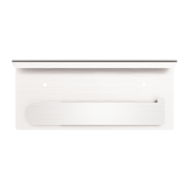 Bianca | Brushed Nickel Toilet Roll Holder With Phone Holder