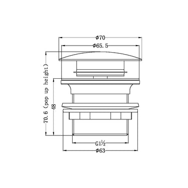 Nero | Chrome 40mm Bath Waste Drain
