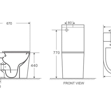 Pani | Rimless R&T Internals Wall Faced Toilet