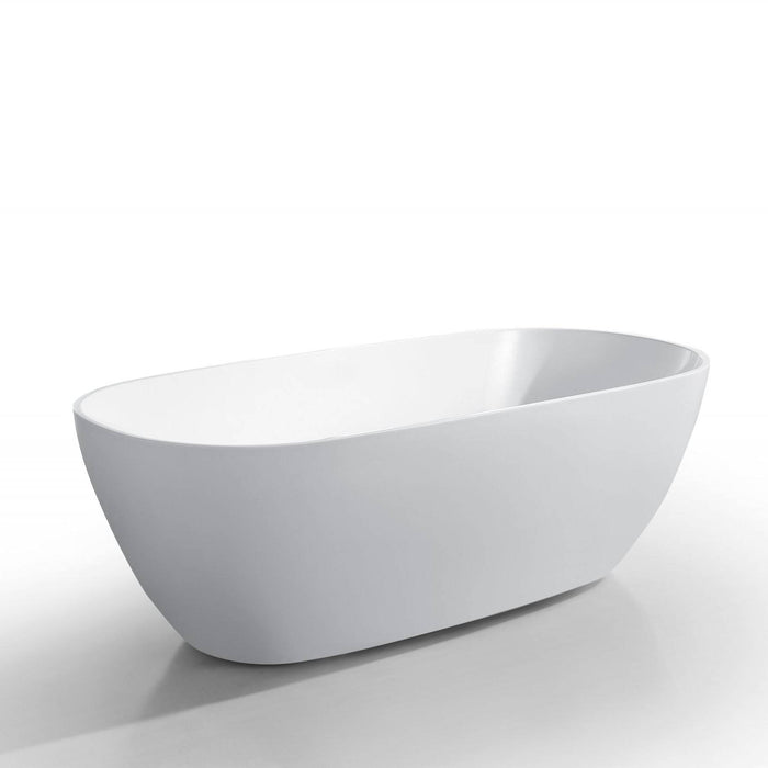 Pilato | 1500mm Designer Gloss White Acrylic Free Standing Bath Tub