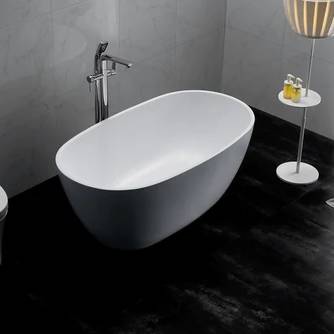 Pilato | 1500mm Designer Matte White Acrylic Free Standing Bath Tub