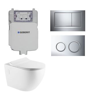 Raul 99 | Rimless Floor Pan Toilet Suite Package