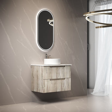 Aulic | Beau Monde Touchless LED Mirror with Gun Metal Grey Frame