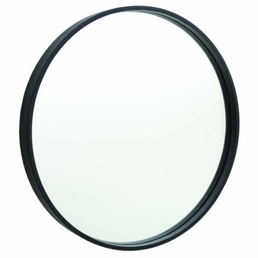 Ablaze Round Matt Black Mirror