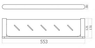 Elite | Metal Shower Shelf Chrome