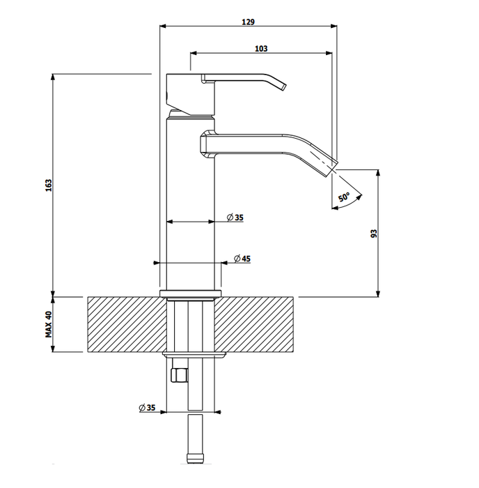 Stile | Brushed Nickel Basin Mixer