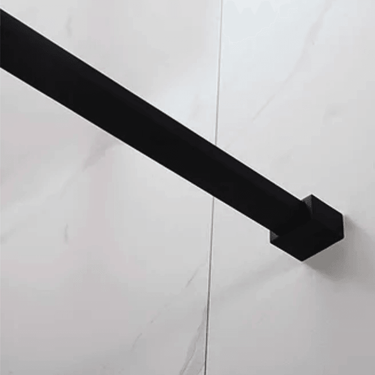 1000 x 2000 mm Black Fixed Shower Screen panel - Acqua Bathrooms