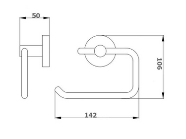 Miro | Chrome Toilet Roll Holder