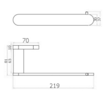 Elite | Towel Bar Gunmetal Grey