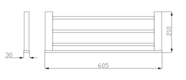 Piazza | Chrome Towel Rack