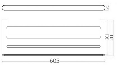 Elite | Towel Rack Chrome