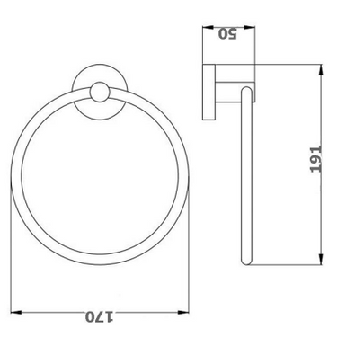 Miro | Gunmetal Grey Towel Ring