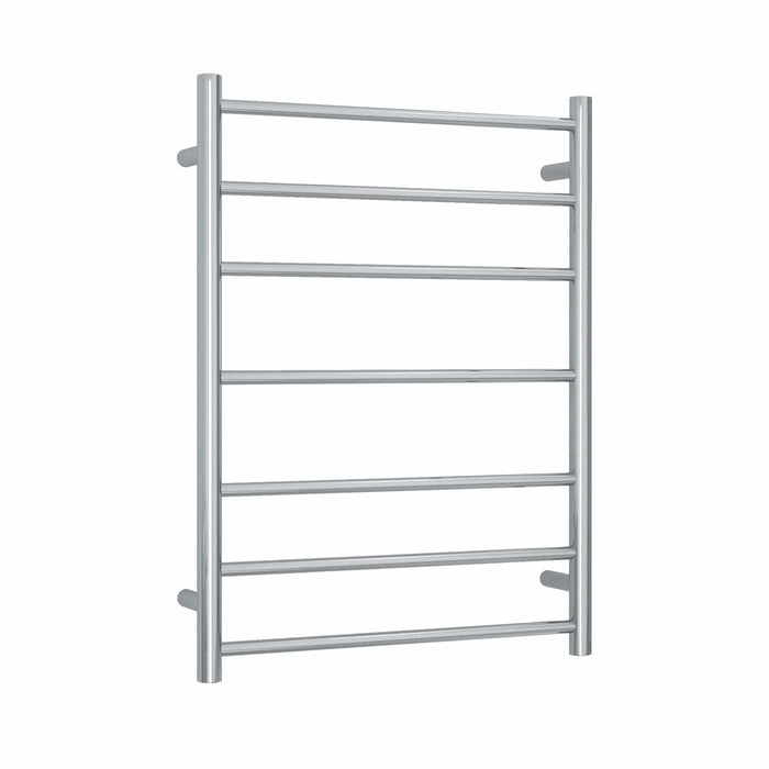 Thermo | Brushed 12Volt Round Ladder Heated Towel Rail | W600xH800xD122mm