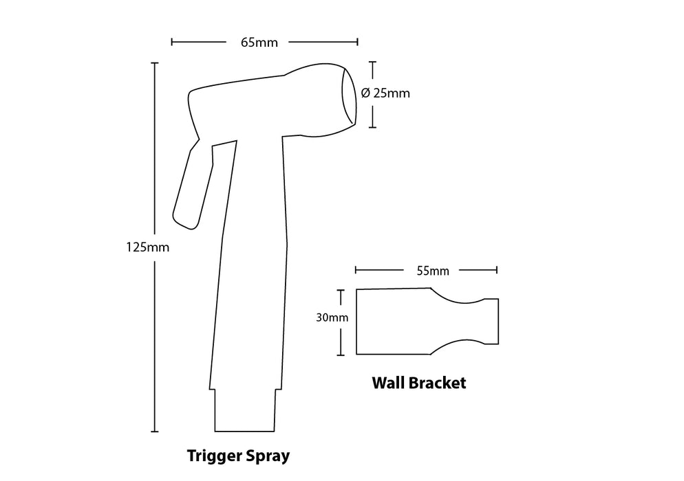 Gun Metal | Trigger Spray Hand Held Bidet